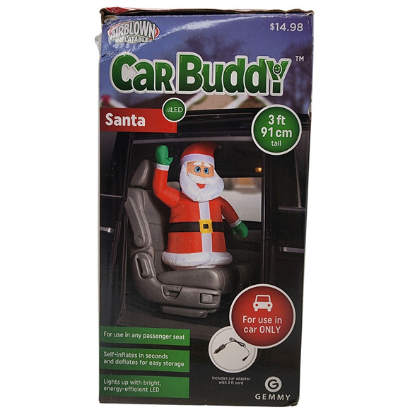 Santa Car Buddy Inflatable Christmas Passenger - Picture 4 of 4